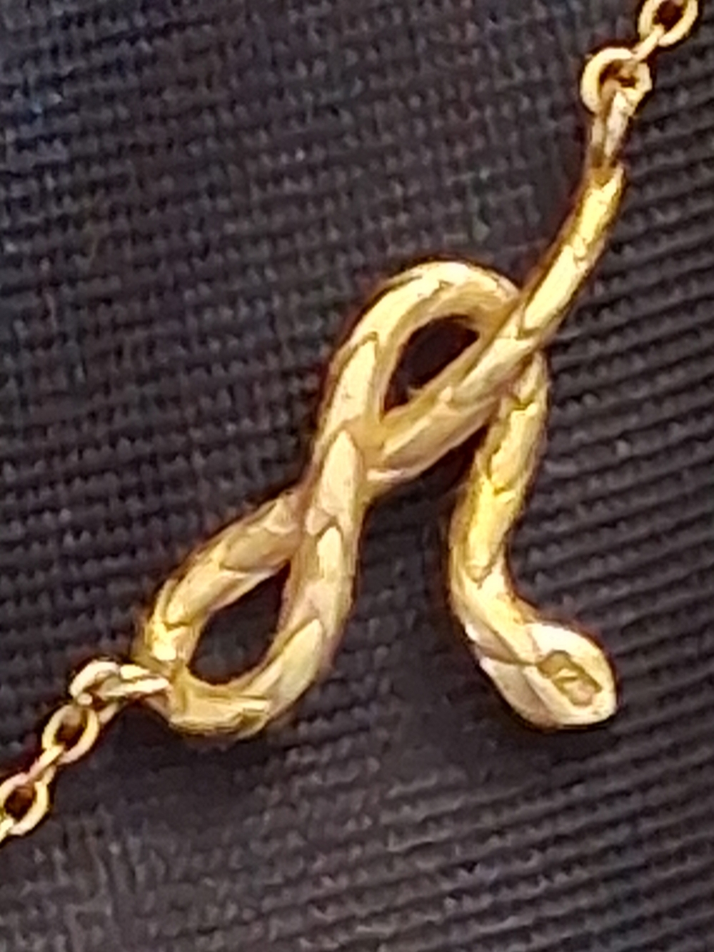 Gold 925 Sterling Silver Snake Pendant Necklace with Green Gem eyes 16 To 18 In - Picture 9 of 10